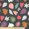 Printed Cotton FLIO Charcoal / Vintage Multicolored